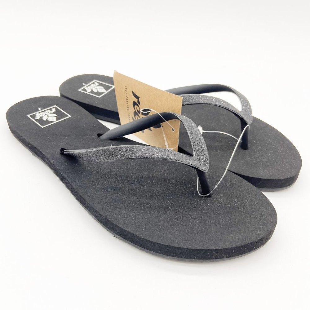 Reef Womens Black Stargazer Flip Flop Sandals Size 5, 10, 11 - Picture 4 of 10